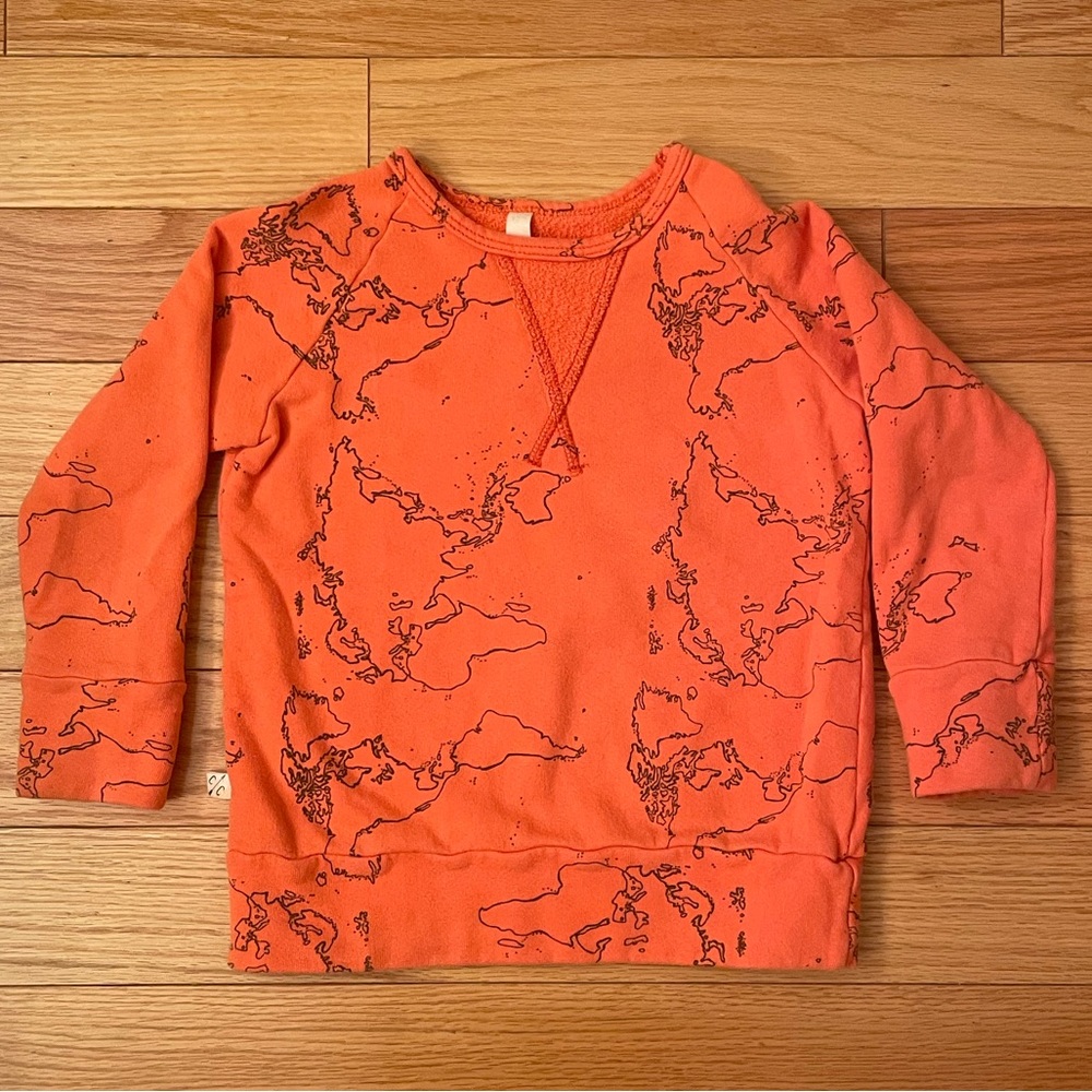 Childhood's Clothing Maps on Neon Crew- 5T